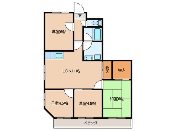 森田マンションⅡの物件間取画像